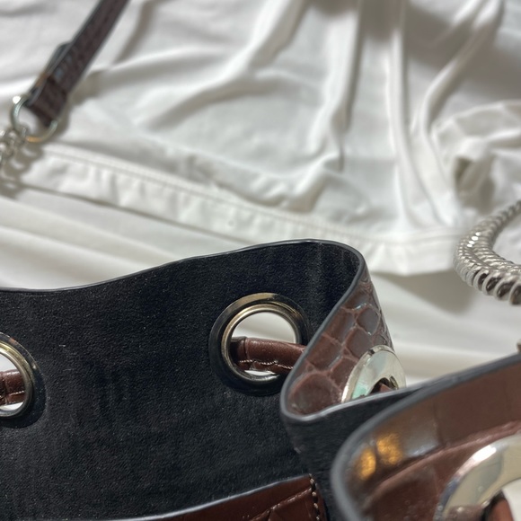 NWT ZARA brown crossbody, bucket purse - Picture 6 of 7